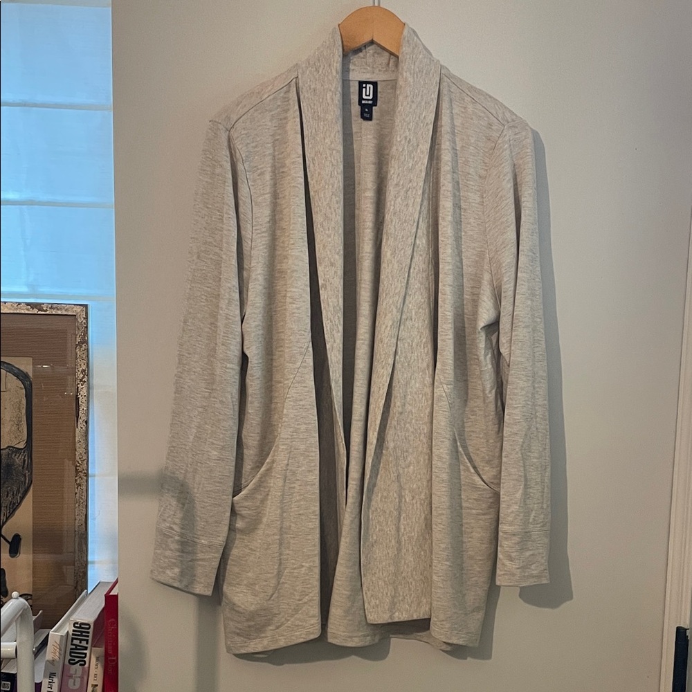 Ideology Cream Heathered Knit Cardigan